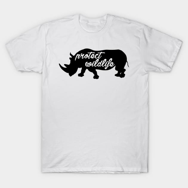 protect wildlife - rhino T-Shirt by Protect friends